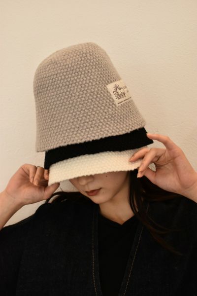 LABEL KNIT BUCKETHAT/ラベルニットバケットハット | THEATRE