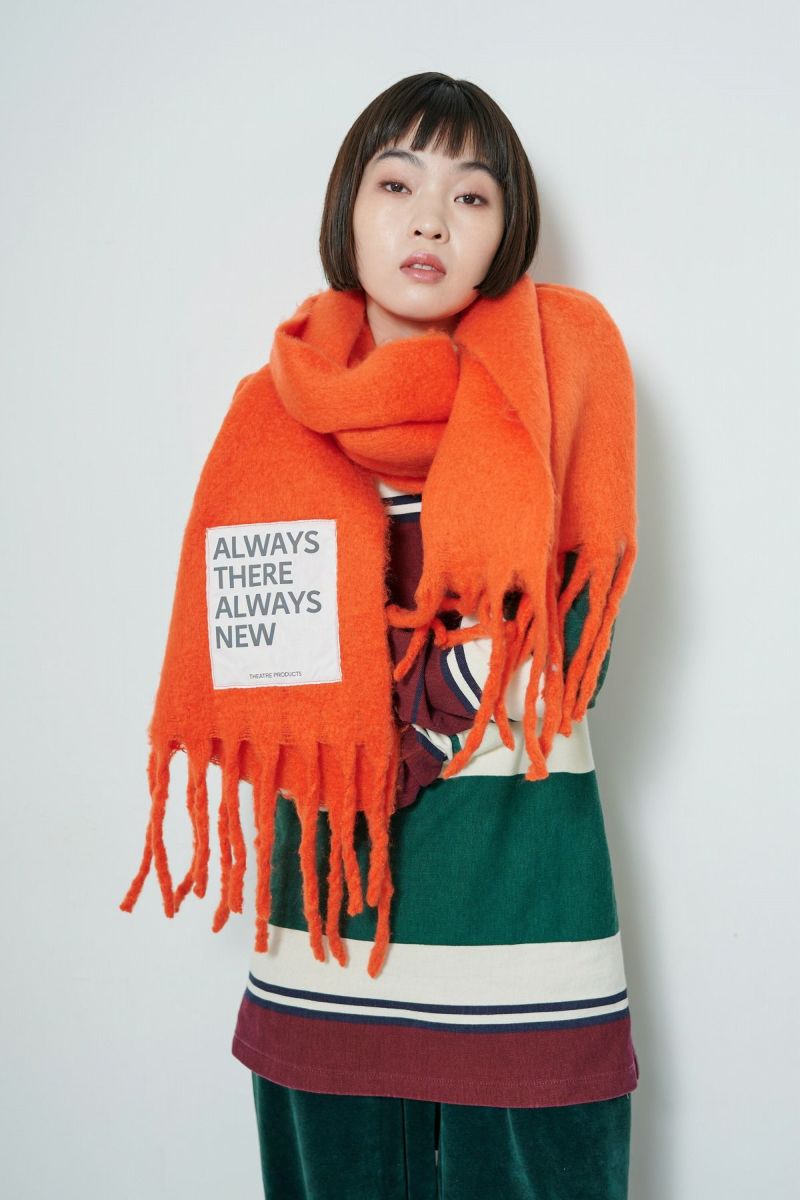 MOHAIR LIKE KNIT SCARF/モヘアライクニットストール | THEATRE