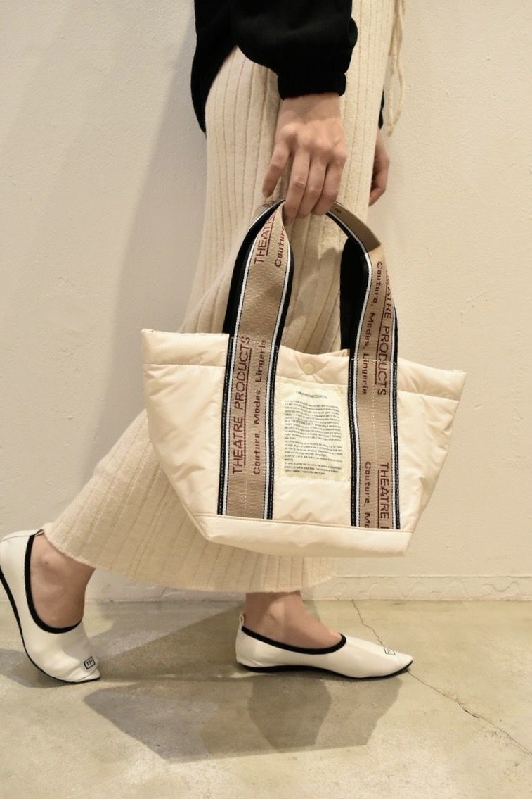 PADDED POLYESTER SQUARE TOTE/パデットポリエステルスクエアトート