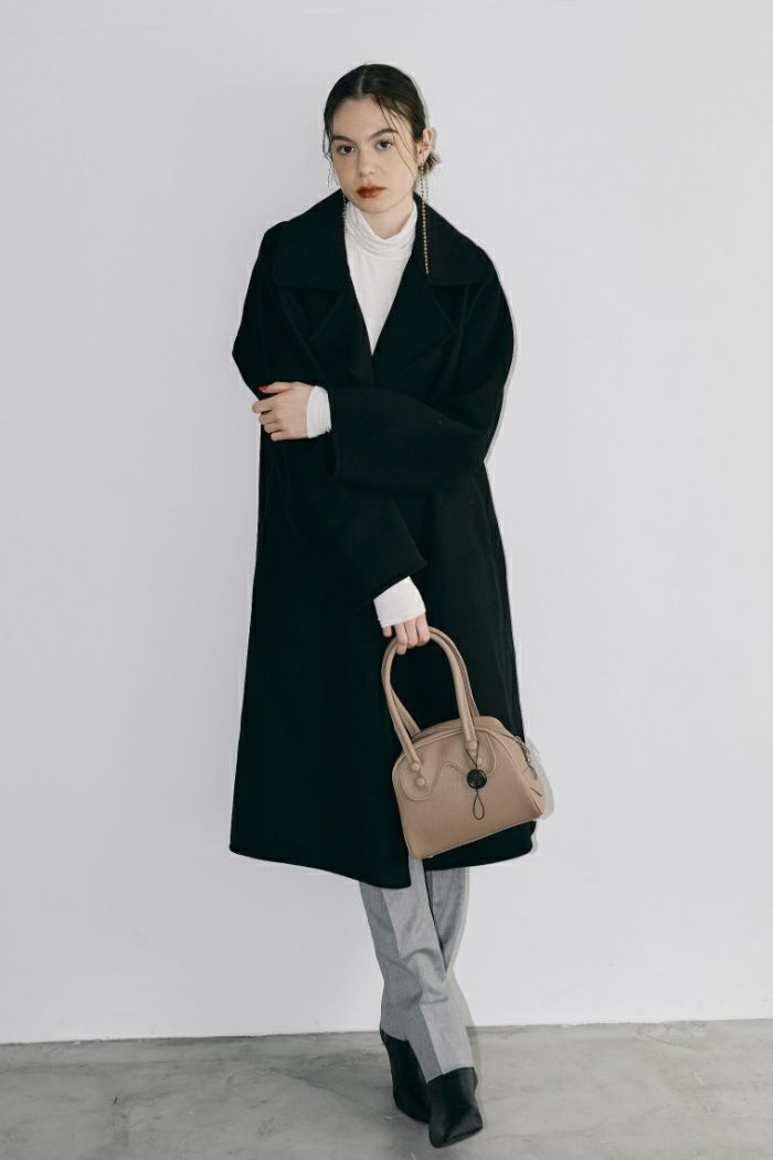 LEATHERETTE BOSTON BAG -S-/レザレットボストンバッグ -S