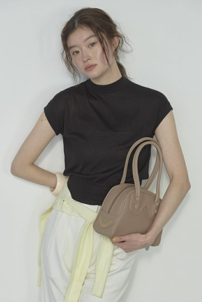 LEATHERETTE BOSTON BAG -S-/レザレットボストンバッグ -S