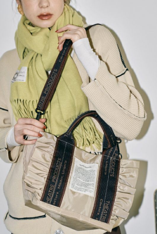 NYLON FRILL 2WAY BAG “THAMES”-M-/ナイロンフリル2wayバッグ