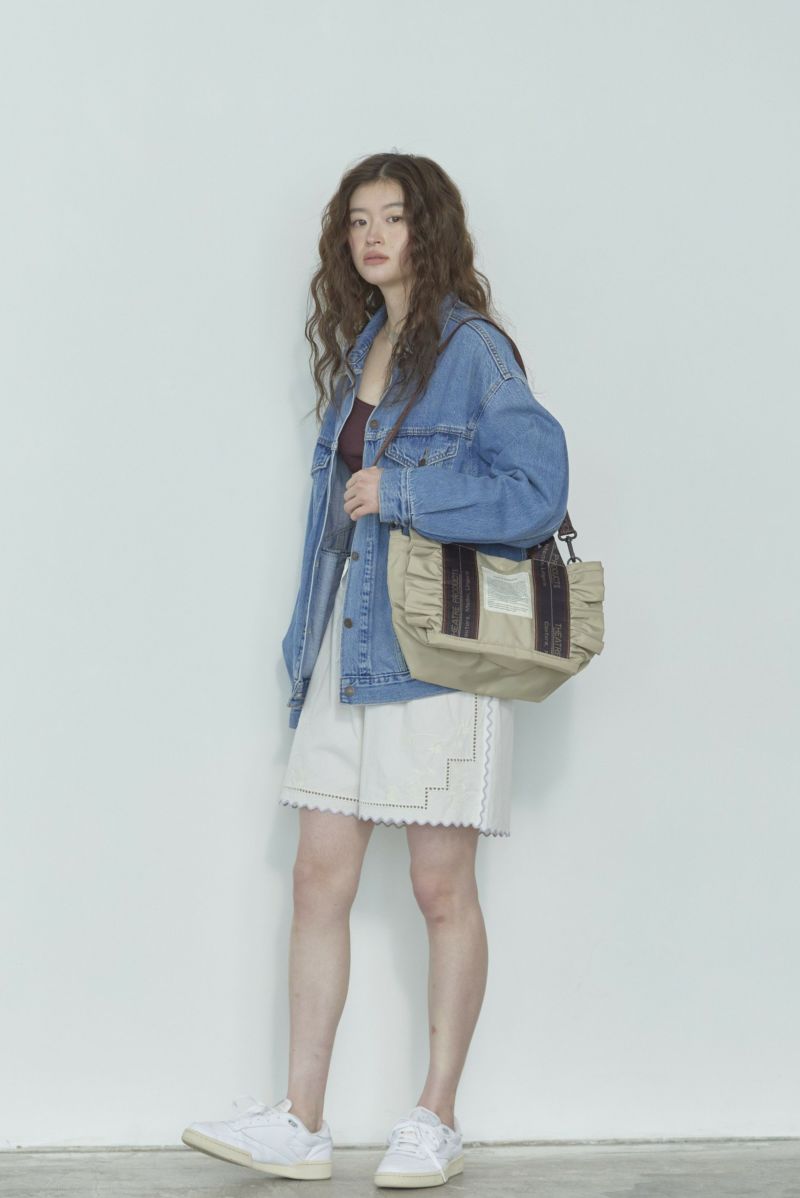 テムズ フリル2WAYショルダーバッグ-M-/NAVYテープ/500mlペット