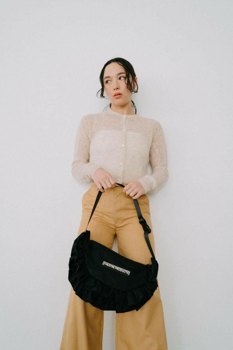 NYLON FRILL ROUND SHOULDER BAG -L-/ナイロンフリルショルダー