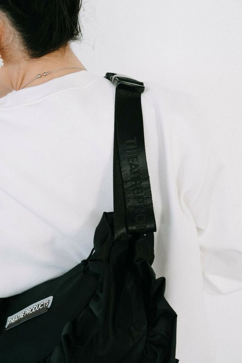 NYLON FRILL ROUND SHOULDER BAG -L-/ナイロンフリルショルダー NYLON FRILL ROUND SHOULDER BAG -L-/ナイロンフリルショルダー