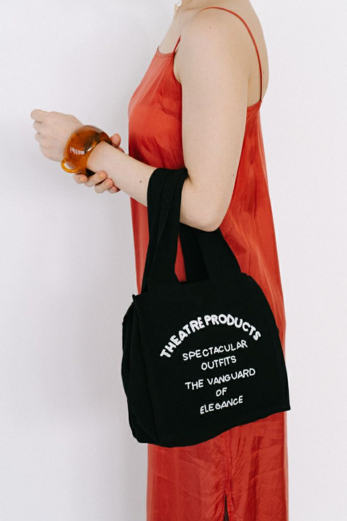 BEADS EMBROIDERY DRAWSTRING HAND BAG-M-/ビーズエンブロイ