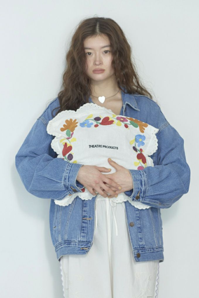 LACE EMBROIDERY TOTE BAG/レースエンブロイダリートートバッグ